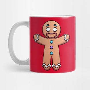 Happy Gingerbread Man Cartoon Mug